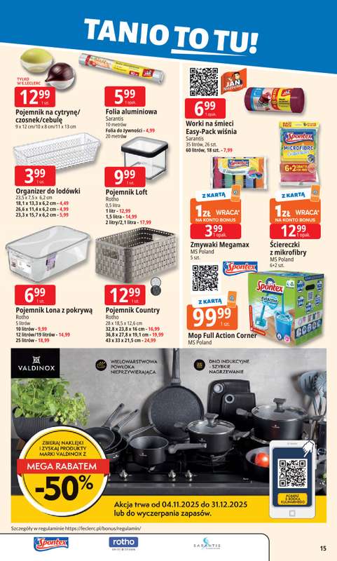Leclerc - gazetka promocyjna Oferta E.Leclerc | Tanio to tu! od wtorku 04.11 do poniedziałku 10.11 - strona 15