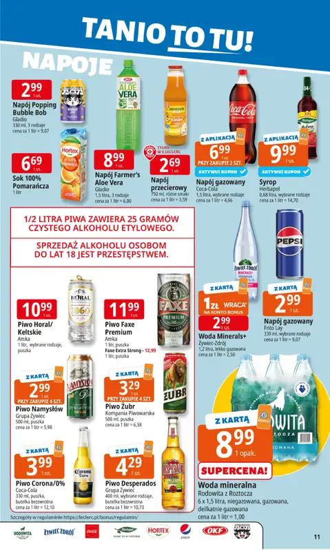 Leclerc - gazetka promocyjna Oferta E.Leclerc | Tanio to tu! od wtorku 04.11 do poniedziałku 10.11 - strona 11