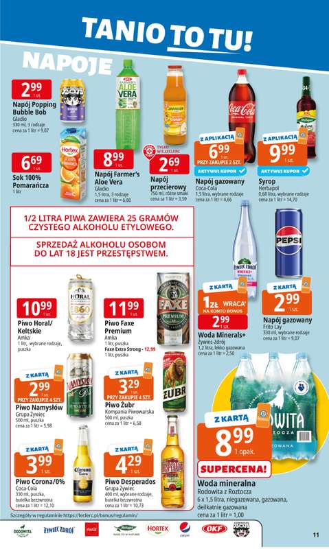 Leclerc - gazetka promocyjna Oferta E.Leclerc | Tanio to tu! od wtorku 04.11 do poniedzia艂ku 10.11 - strona 11 Leclerc - gazetka promocyjna Oferta E.Leclerc | Tanio to tu! od wtorku 04.11 do poniedzia艂ku 10.11 - strona 11