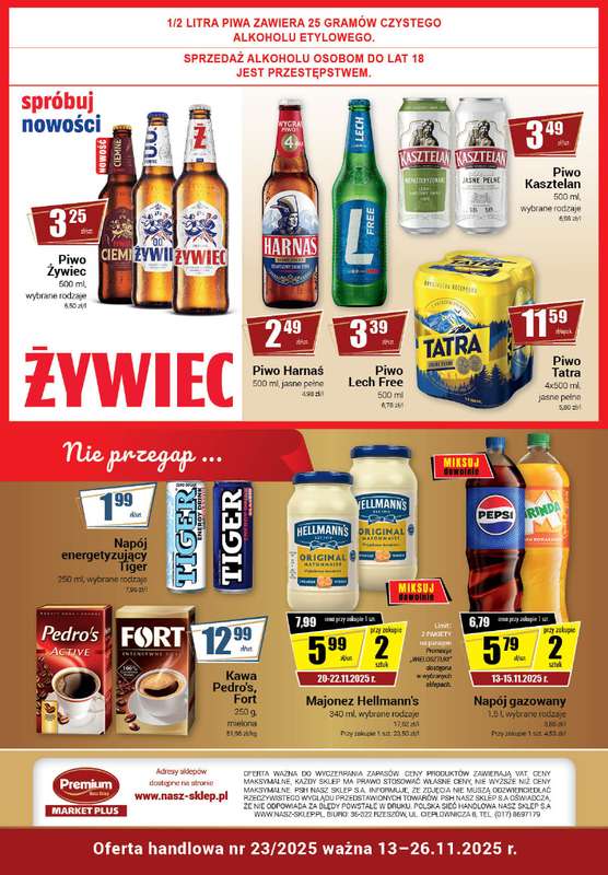 Premium - gazetka promocyjna Gazetka Premium Market Plus od czwartku 13.11 do środy 26.11 - strona 8