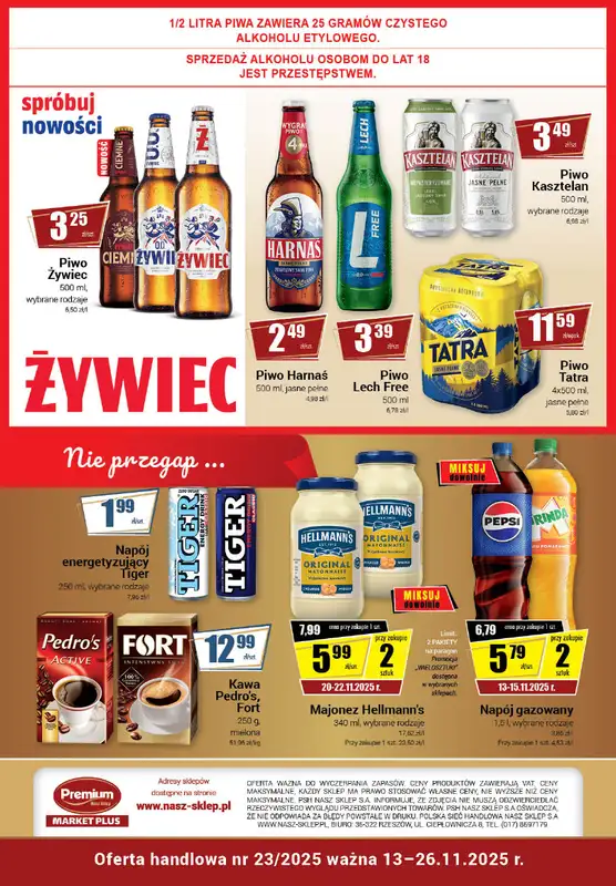 Premium - gazetka promocyjna Gazetka Premium Market Plus od czwartku 13.11 do środy 26.11 - strona 8
