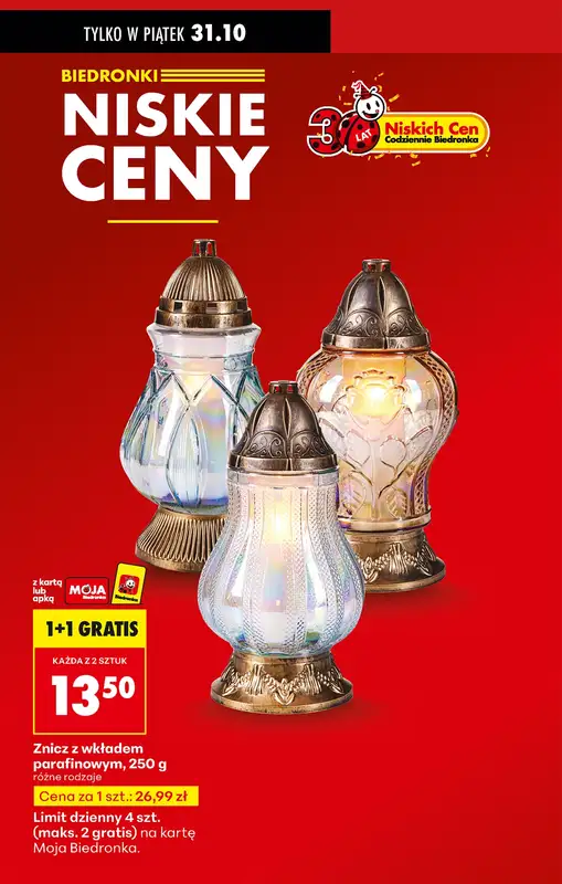 Biedronka - gazetka promocyjna Kwiaty i znicze w Biedronce od czwartku 30.10 do piątku 31.10 - strona 4