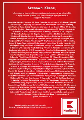 Kaufland - gazetka promocyjna Plakat informacyjny - obowiązywanie gazetek  do środy 31.12 Kaufland - gazetka promocyjna Plakat informacyjny - obowiązywanie gazetek  do środy 31.12