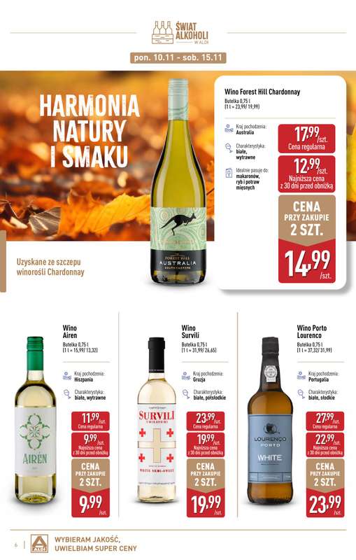 Aldi - gazetka promocyjna Gazetka alkoholowa od poniedziałku 03.11 do soboty 29.11 - strona 6