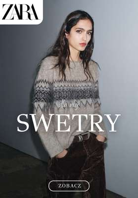 Zara - gazetka promocyjna SWETRY damskie od piątku 31.10 
