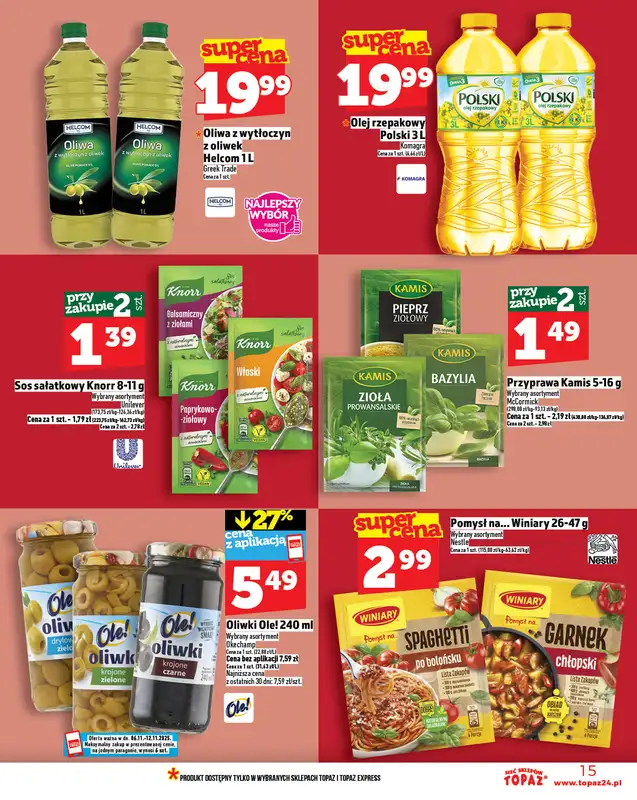 TOPAZ - gazetka promocyjna Gazetka od czwartku 06.11 do środy 12.11 - strona 15