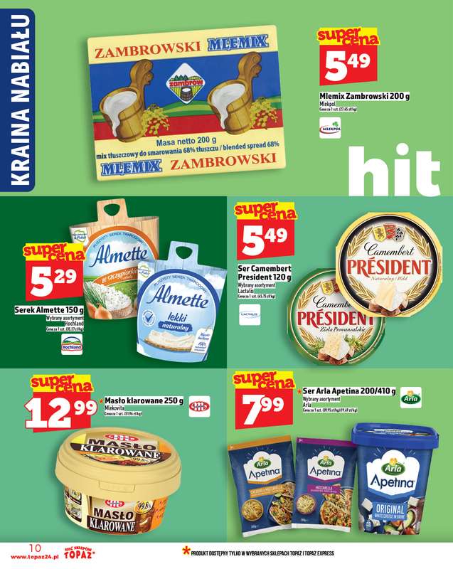 TOPAZ - gazetka promocyjna Gazetka od czwartku 06.11 do środy 12.11 - strona 10