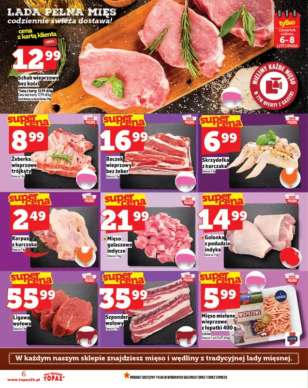 TOPAZ - gazetka promocyjna Gazetka od czwartku 06.11 do środy 12.11 - strona 6