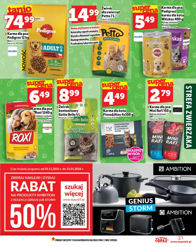 TOPAZ - gazetka promocyjna Gazetka od czwartku 06.11 do środy 12.11 - strona 21