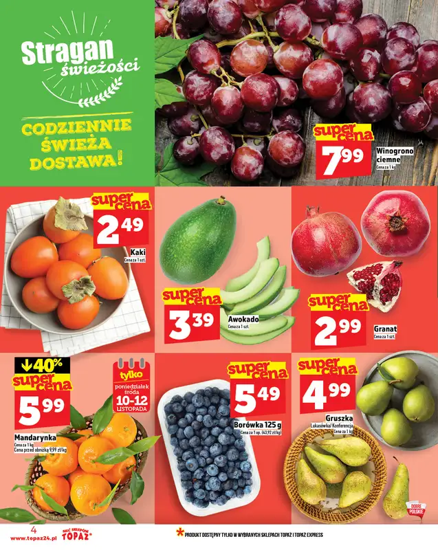 TOPAZ - gazetka promocyjna Gazetka od czwartku 06.11 do środy 12.11 - strona 4