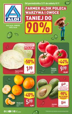 Aldi - gazetka promocyjna Farmer Aldik poleca! od poniedziałku 03.11 do soboty 08.11