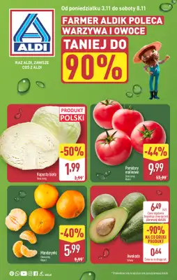 Aldi - gazetka promocyjna Farmer Aldik poleca! od poniedziałku 03.11 do soboty 08.11