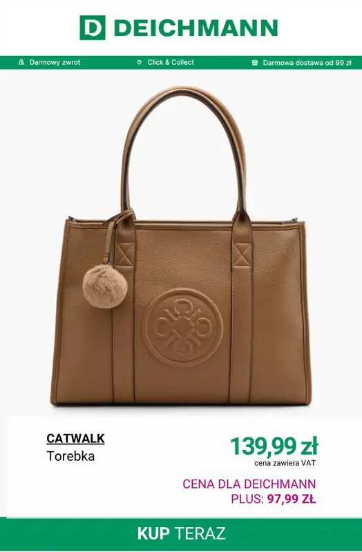 Deichmann - gazetka promocyjna -30% na torebki, plecaki i torby od soboty 01.11  - strona 6