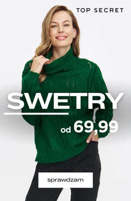 Top Secret - gazetka promocyjna Ciepłe swetry już od 69,99 zł od niedzieli 02.11 do wtorku 11.11