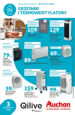 Auchan - gazetka promocyjna Gazetka grzejniki i wentylatory od czwartku 30.10 do środy 12.11 Auchan - gazetka promocyjna Gazetka grzejniki i wentylatory od czwartku 30.10 do środy 12.11