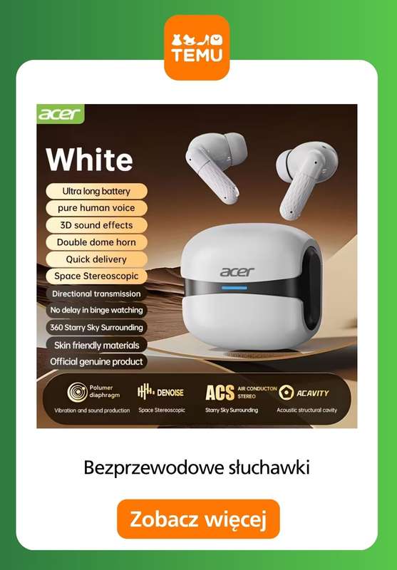 Temu - gazetka promocyjna Słuchawki bezprzewodowe od soboty 01.11  - strona 12