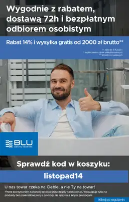 Blu Salony Łazienek - gazetka promocyjna Kod rabatowy od środy 12.11 do poniedziałku 17.11
