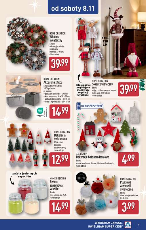 Aldi - gazetka promocyjna Dekoracje świąteczne w super cenach! od soboty 08.11 do soboty 08.11 - strona 5
