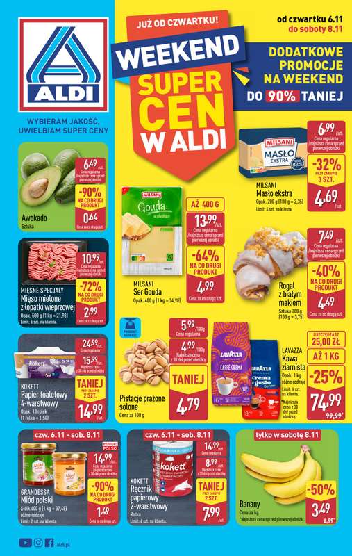 Aldi - gazetka promocyjna Weekend super cen w Aldi! od czwartku 06.11 do soboty 08.11