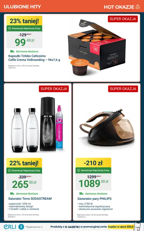 Erli - gazetka promocyjna Zakupowe BESTSELLERY tygodnia! od poniedziałku 03.11 do niedzieli 09.11 - strona 2