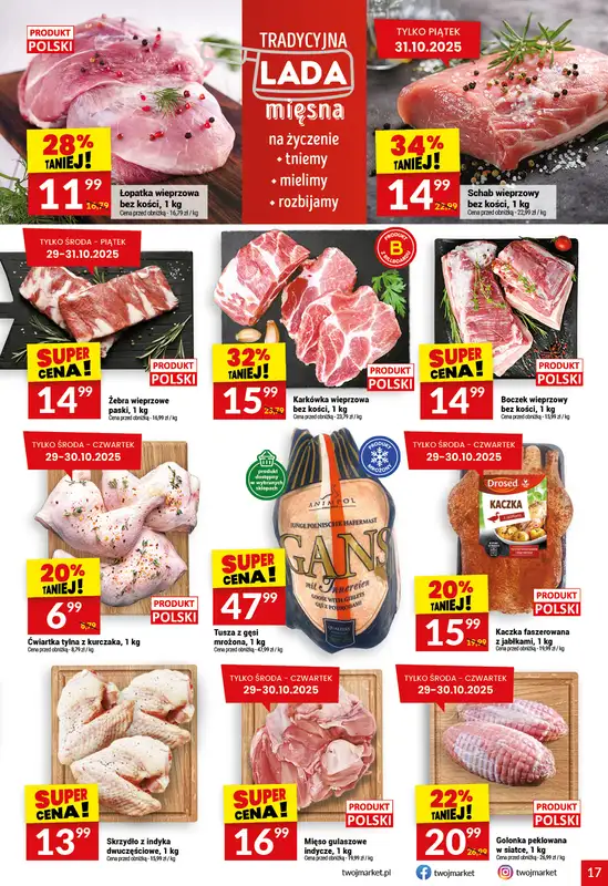 Twój Market - gazetka promocyjna Gazetka od środy 29.10 do wtorku 04.11 - strona 17