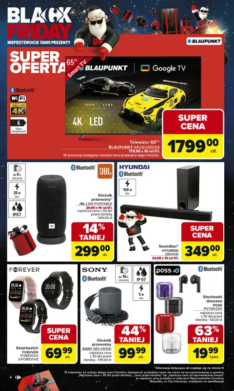 Carrefour - gazetka promocyjna Gazetka Black Friday od poniedziałku od poniedziałku 03.11 do soboty 15.11 - strona 4