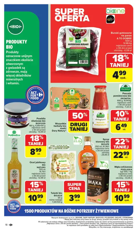 Carrefour - gazetka promocyjna Gazetka Act for food od poniedziałku od poniedziałku 03.11 do soboty 15.11 - strona 18