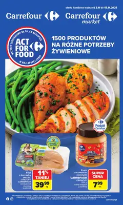 Carrefour - gazetka promocyjna Gazetka Act for food od poniedziałku od poniedziałku 03.11 do soboty 15.11