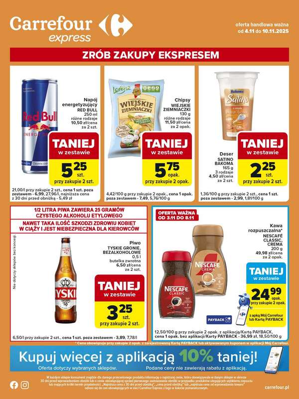 Carrefour Express - gazetka promocyjna Gazetka Express od wtorku 04.11 do poniedzia艂ku 10.11 Carrefour Express - gazetka promocyjna Gazetka Express od wtorku 04.11 do poniedzia艂ku 10.11