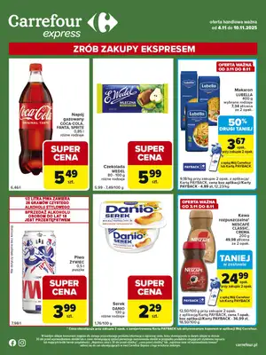 Carrefour Express - gazetka promocyjna Gazetka Express od wtorku 04.11 do poniedziałku 10.11 - strona 2 Carrefour Express - gazetka promocyjna Gazetka Express od wtorku 04.11 do poniedziałku 10.11 - strona 2
