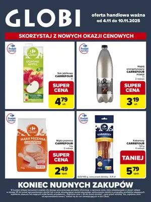 Globi - gazetka promocyjna Gazetka Globi od wtorku 04.11 do poniedziałku 10.11 Globi - gazetka promocyjna Gazetka Globi od wtorku 04.11 do poniedziałku 10.11