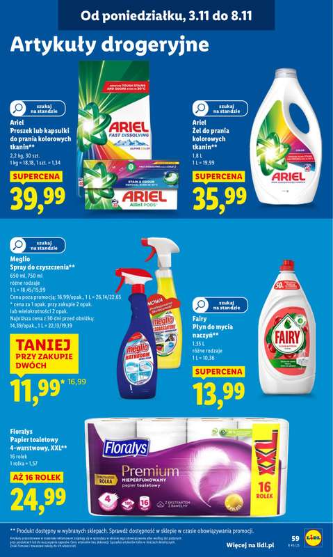 Lidl - gazetka promocyjna Oferta od poniedziałku od poniedziałku 03.11 do środy 05.11 - strona 61