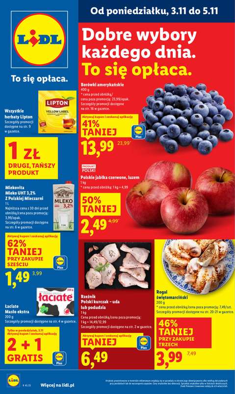 Lidl - gazetka promocyjna Oferta od poniedziałku od poniedziałku 03.11 do środy 05.11