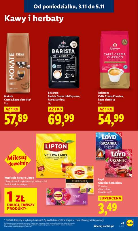 Lidl - gazetka promocyjna Oferta od poniedziałku od poniedziałku 03.11 do środy 05.11 - strona 45