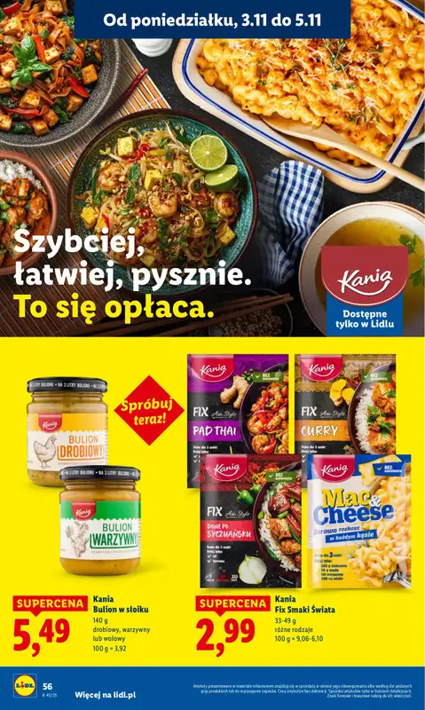 Lidl - gazetka promocyjna Oferta od poniedziałku od poniedziałku 03.11 do środy 05.11 - strona 58