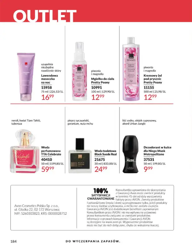 AVON - gazetka promocyjna Katalog Listopad 2025 od niedzieli 02.11 do niedzieli 30.11 - strona 184