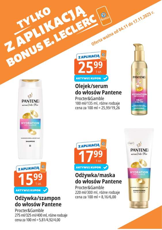 Leclerc - gazetka promocyjna Oferta E.Leclerc I Kupuj tanio z bonus od wtorku 04.11 do poniedziałku 17.11 - strona 13