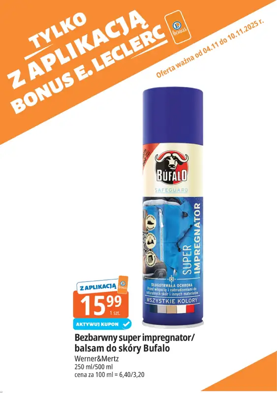 Leclerc - gazetka promocyjna Oferta E.Leclerc I Kupuj tanio z bonus od wtorku 04.11 do poniedziałku 17.11 - strona 15