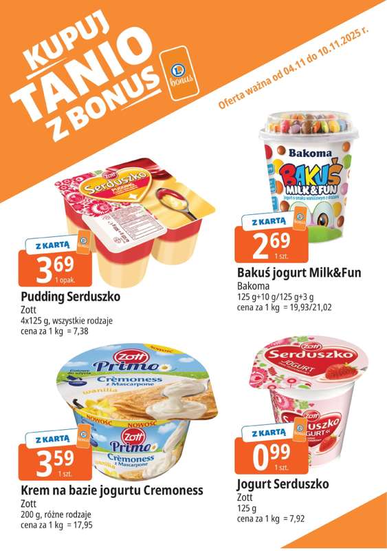 Leclerc - gazetka promocyjna Oferta E.Leclerc I Kupuj tanio z bonus od wtorku 04.11 do poniedziałku 17.11 - strona 4