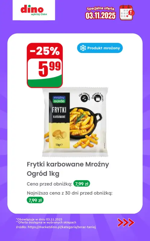Dino - gazetka promocyjna Specjalna oferta na 03.11.2025 - promocje spoza gazetki od poniedziałku 03.11 do poniedziałku 03.11 - strona 9