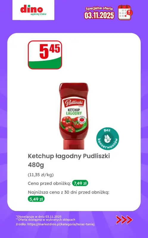 Dino - gazetka promocyjna Specjalna oferta na 03.11.2025 - promocje spoza gazetki od poniedziałku 03.11 do poniedziałku 03.11 - strona 8