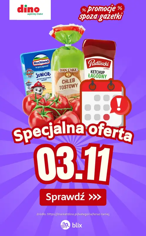 Dino - gazetka promocyjna Specjalna oferta na 03.11.2025 - promocje spoza gazetki  