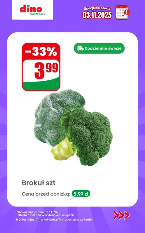 Dino - gazetka promocyjna Specjalna oferta na 03.11.2025 - promocje spoza gazetki od poniedziałku 03.11 do poniedziałku 03.11 - strona 4