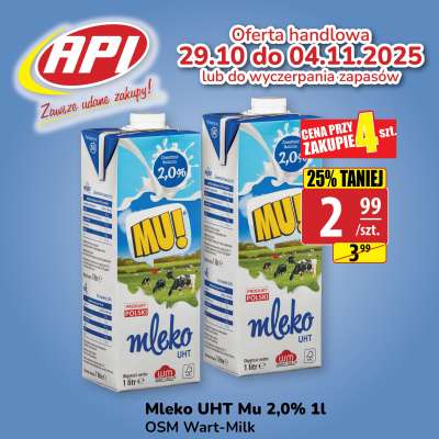 Mleko UHT Mu 2,0% 1l