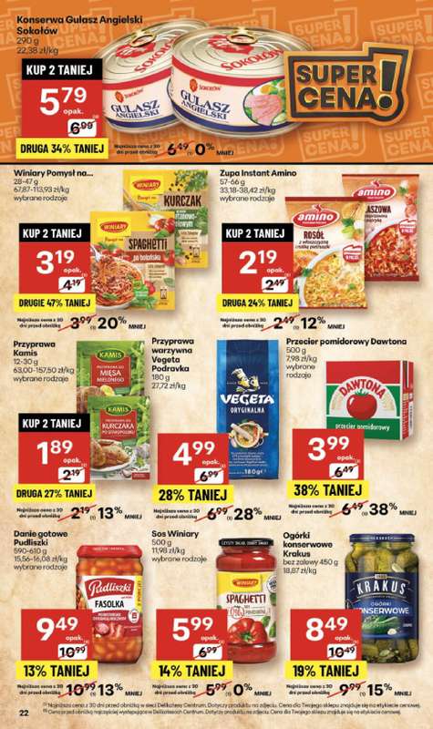 Delikatesy Centrum - gazetka promocyjna Gazetka  do środy 12.11 - strona 22