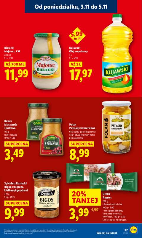 Lidl - gazetka promocyjna Oferta od poniedziałku od poniedziałku 03.11 do środy 05.11 - strona 29