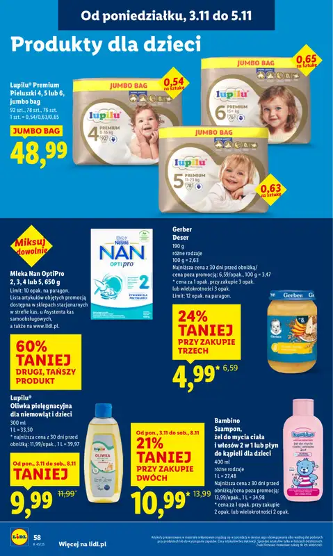 Lidl - gazetka promocyjna Oferta od poniedziałku od poniedziałku 03.11 do środy 05.11 - strona 60