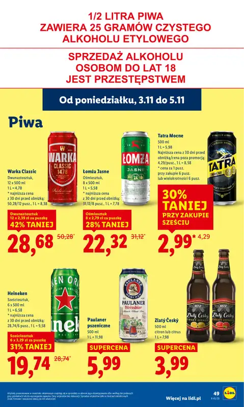 Lidl - gazetka promocyjna Oferta od poniedziałku od poniedziałku 03.11 do środy 05.11 - strona 51