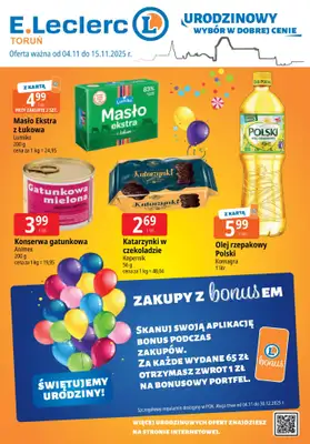 Leclerc - gazetka promocyjna Oferta Toruń od wtorku 04.11 do soboty 15.11