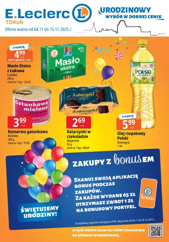 Leclerc - gazetka promocyjna Oferta Toruń od wtorku 04.11 do soboty 15.11